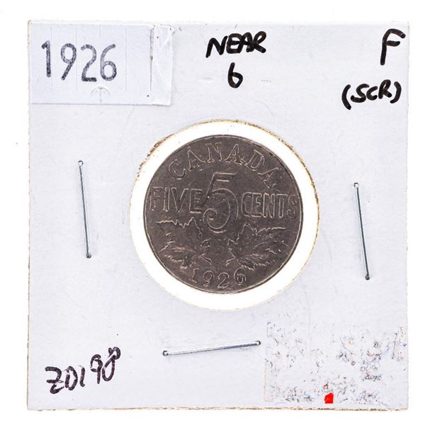 1926 Canada 5 cents Near 6 F (SCR)