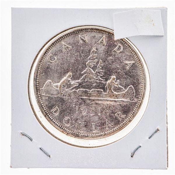 1951 Canada Silver Dollar Coin