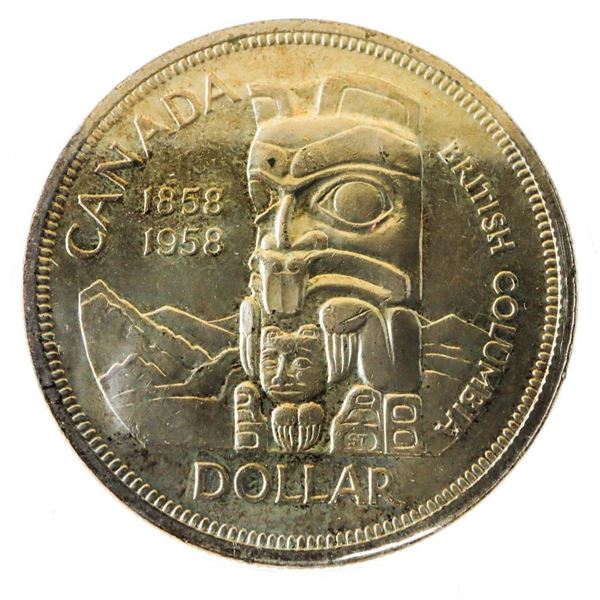 Canada 1958 Silver Dollar AU55 ICCS1