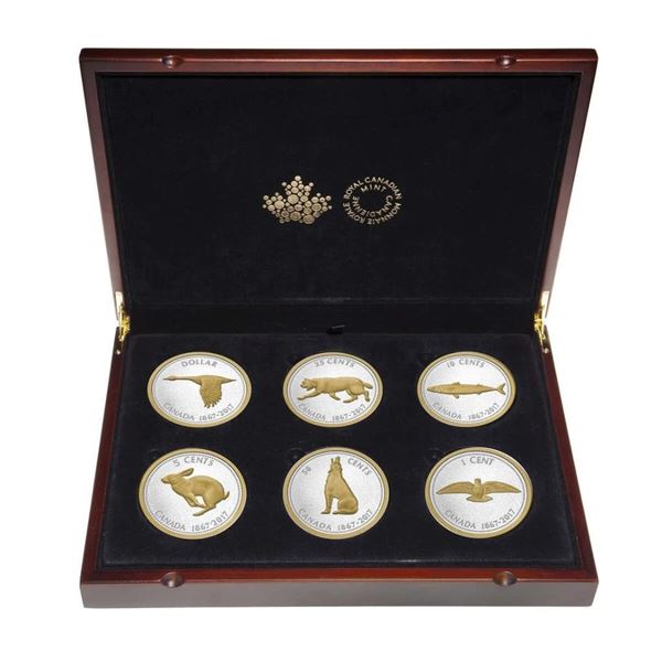 1867-2017 Big Coin Series "Canada 150" Edition - Pure Silver Complete 6-Coin Collection - Scarce Sub