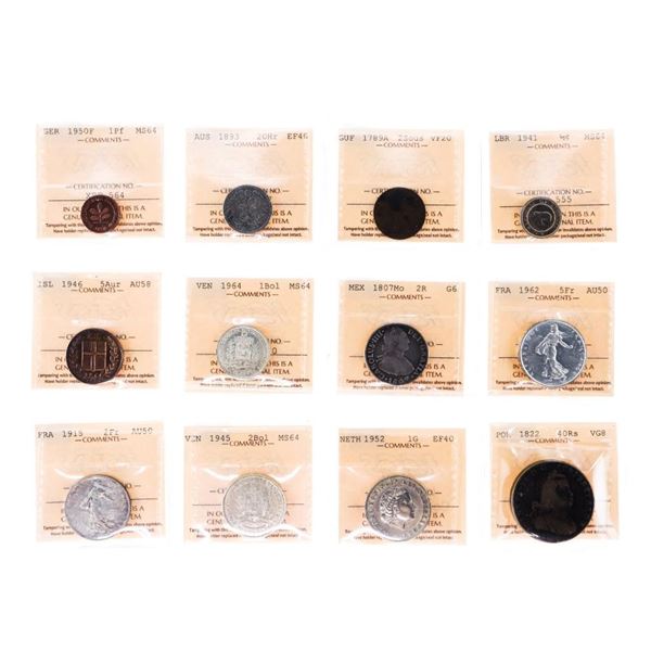 World Collection - 12 Coins All ICCS Certified