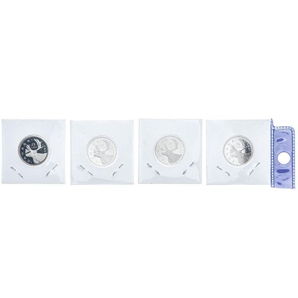 Group of 4 Canada Sterling Silver 50 Cents