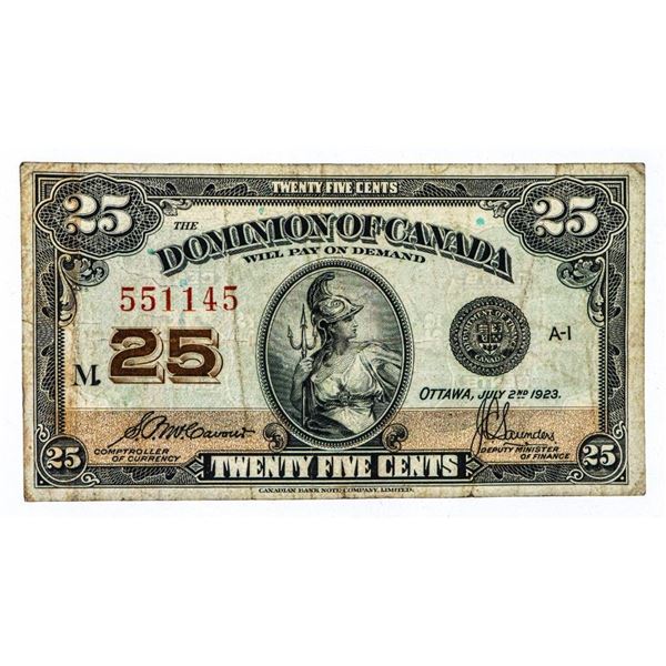 Dominion of Canada 1923 25 Cents VF301