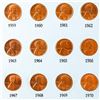 Image 2 : Lincoln Memorial Cent Collection Complete Date Set