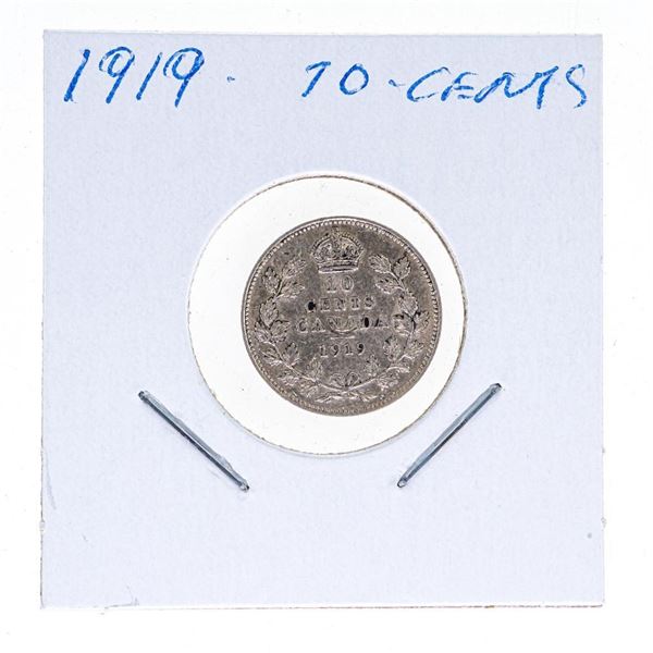 Canada 1919 Silver 10 Cents