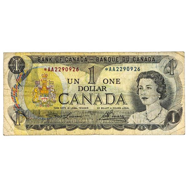 Bank of Canada 1973 $1 * AA Replacement