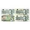 Image 1 : Grouping of 4 Canada $20 1 x 1969, 3 x 1991 EF- GEM UNC -OLMSTEAD Collection