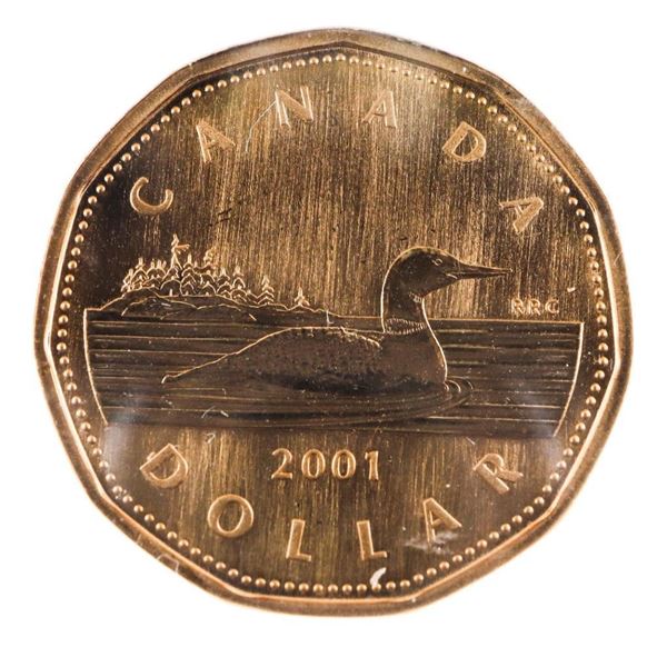 Canada 2001 Loon Dollar SP67 ICCS1