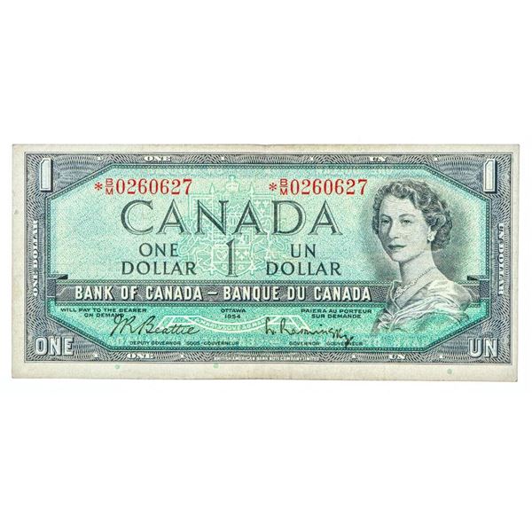 Bank of Canada 1954 $1 (*) BM Replacement 1