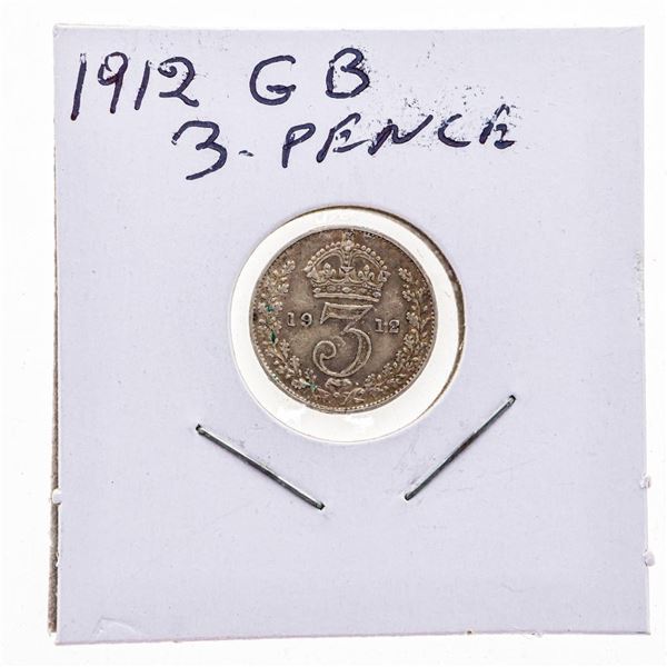1912 Silver GB 3 Pence