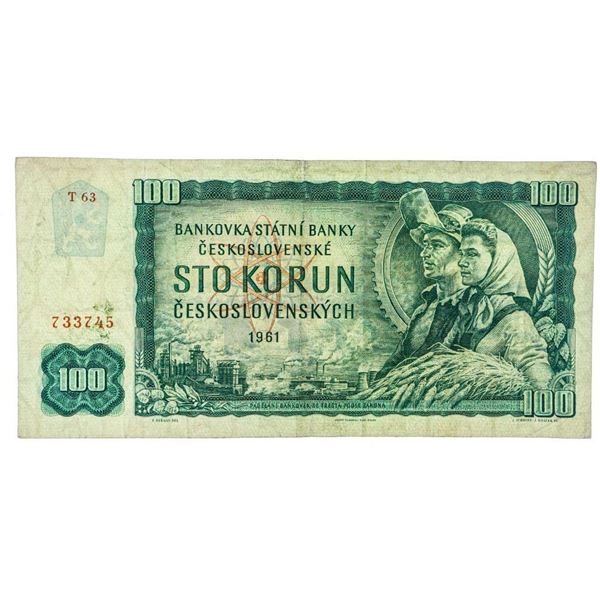 Bank of CESKOSLOVENSKE 1961 $100