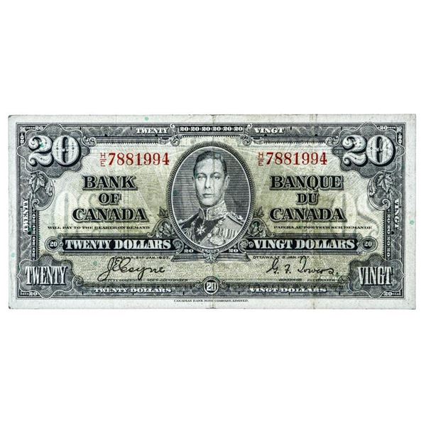 Bank of Canada 1937 $20 VF20