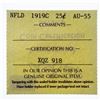 Image 3 : NFLD 1919C  25C, AU-55 - ICCS