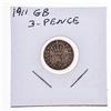 Image 1 : 1911 GB 3- Pence Coin