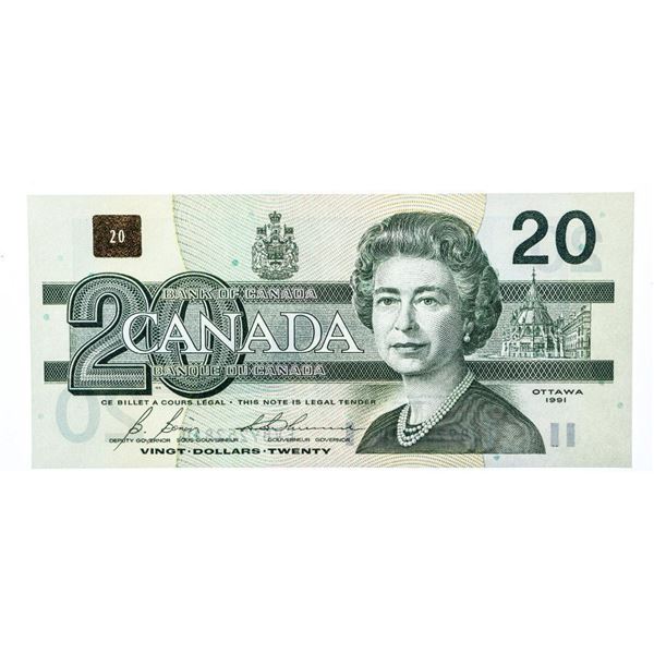 Bank of Canada 1991 $20 CH UNC (EVB)