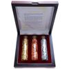 Image 1 : The Elements Collection- 3 x Assayers Glass Jars - .9999 24KT Gold Flakes, .9999 Fine Silver Flakes,