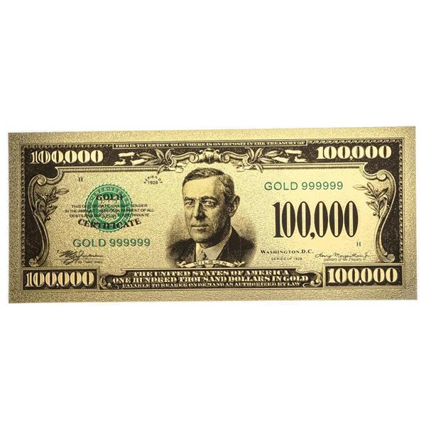 USA 24kt Gold Banknote - $1000,000.00