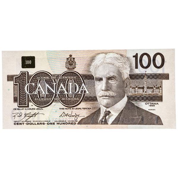 Bank of Canada 1988 $100 GEM Olmstead Original