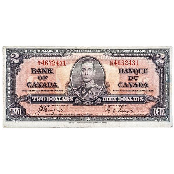 Bank of Canada, 1937 $2 VF30