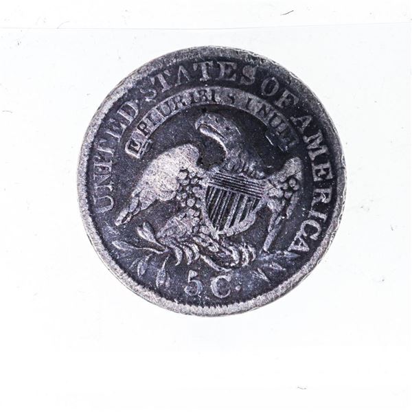1834 USA Silver 5 Cents ICCS F121