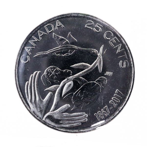 Canada 2017  Twenty Five Cents  Canada 150 ICCS MS65