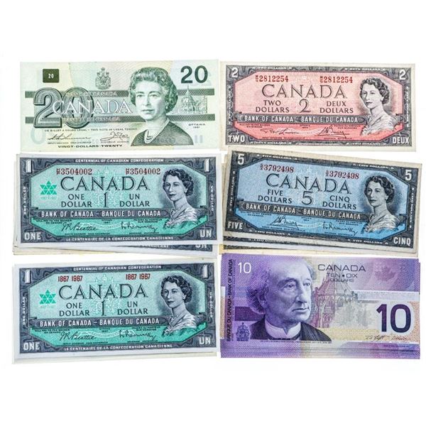 Collection of Bank of Canada Notes - Graded Identified