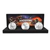 Image 1 : The Age of Dinosaurs - Solid Silver Collection - 3 x 1oz. .999 Fine Silver Medallions