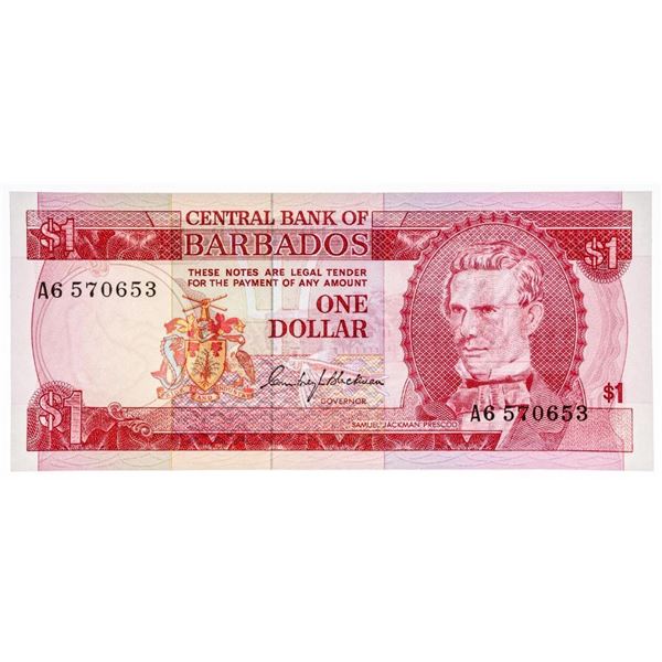 Central Bank of Barbados 1973 GEM UNC $1