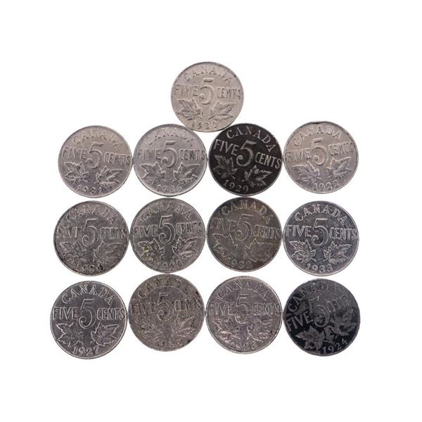 Lot 13  King George Early Nickels