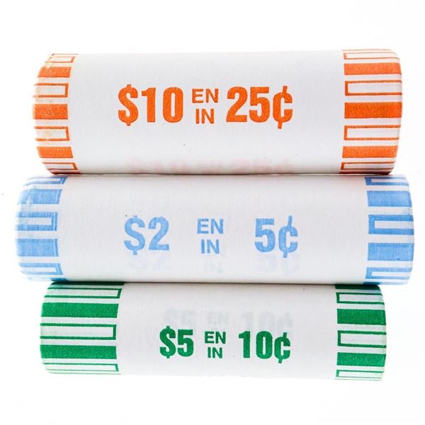 Lot 3 Mint Rolls 2018 - 5Cents, 10 Cents, 25 Cents.