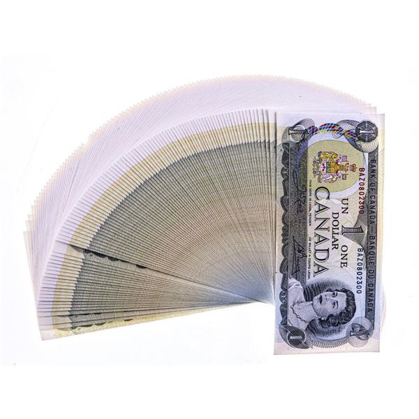 Canada Original Bank Bundle 1973 $1 - 100 Notes GEM UNC  In Sequence