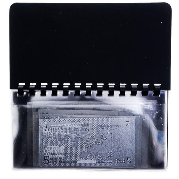 .9999 Fine Silver Leaf EURO Note Collection -Currency Album