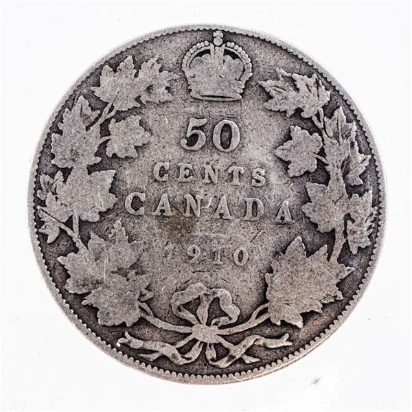 Canada Historical Silver 50 Cents 1910