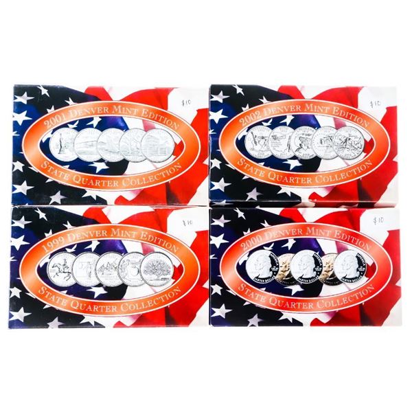 Group of 4 Denver Mint Edition State Quarters