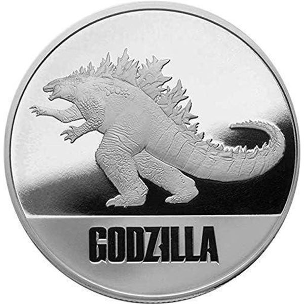 .9999 Fine Pure Silver Round  GODZILLA 1oz.ASW