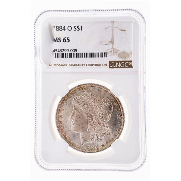 1884 O USA Silver Morgan Dollar MS65 NGC