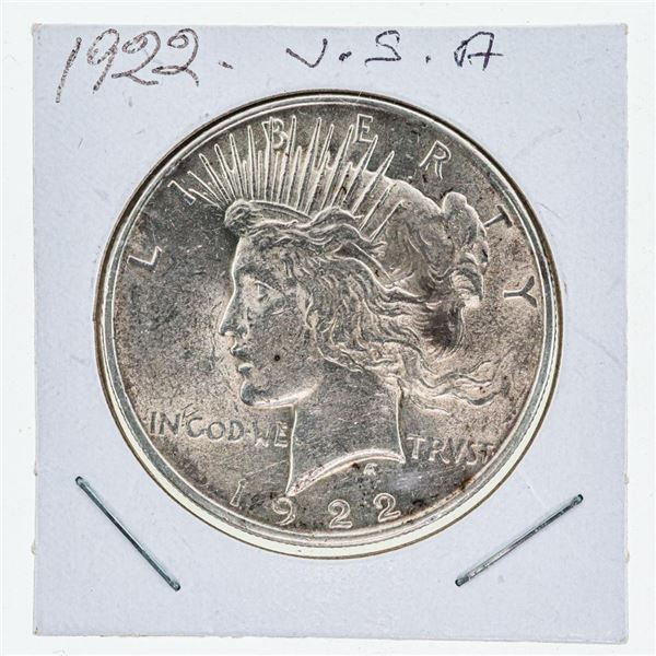 USA 1922 Silver Peace Dollar Coin