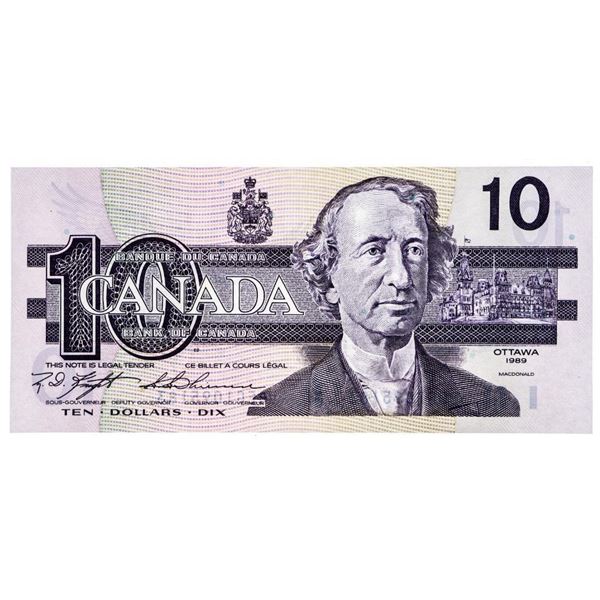 Bank of Canada 1989 $10 GEM "BEG"