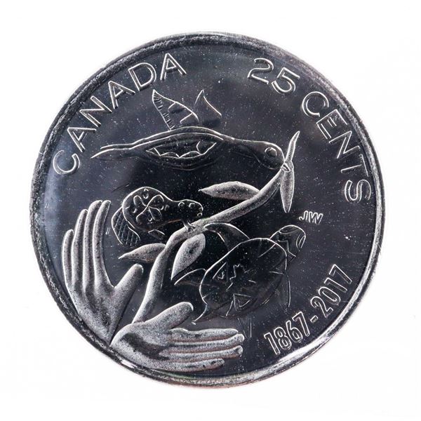 Canada 2017  Twenty Five Cents  Canada 150 ICCS MS65