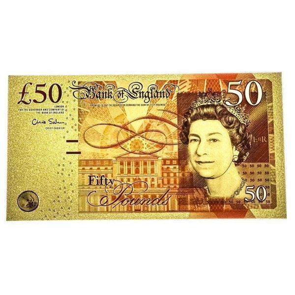 24kt Gold .9999 Fine Foil England 50 Pounds