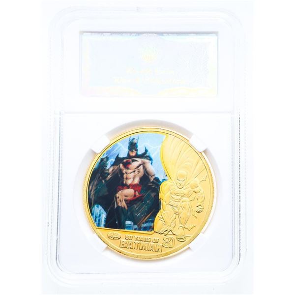 Batman 24kt Gold Leaf Medallion
