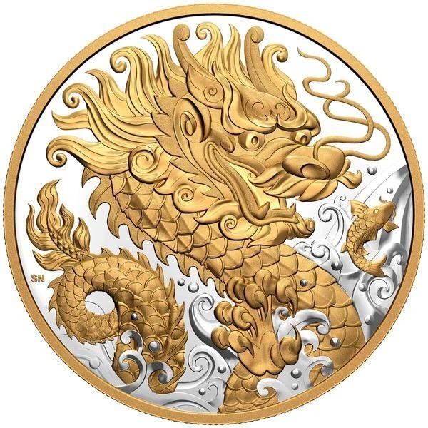 1/2 Kilogram Pure Silver Coin _ Triumphant Dragon - Mintage 888 - Sold Out - Sealed Box From Mint.