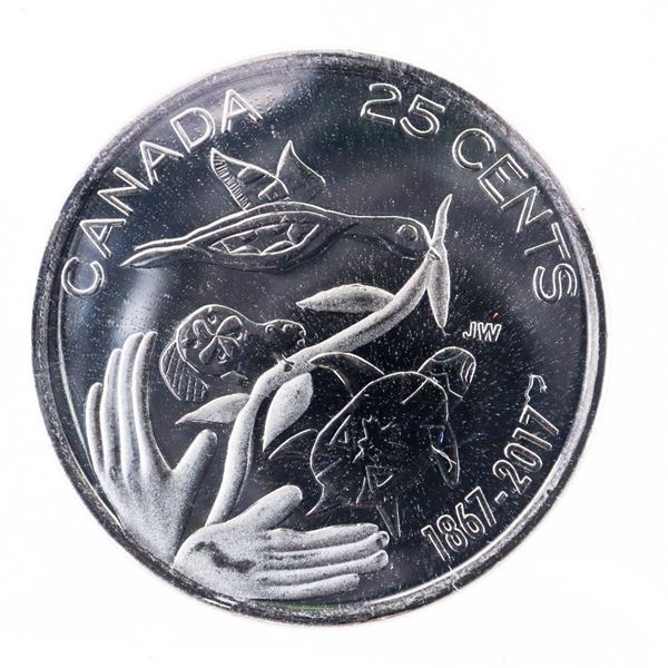 Canada 2017  Twenty Five Cents  Canada 150 ICCS MS65