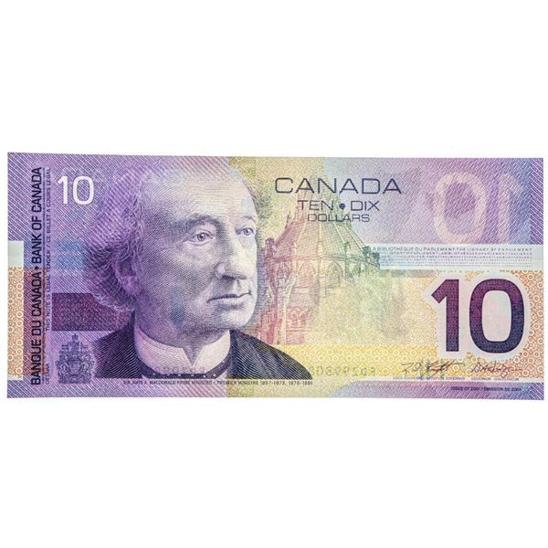 Bank of Canada $10 2001 (FDZ) Changeover GEM UNC