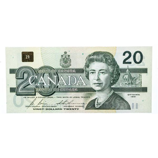 Bank of Canada 1991 $20 CH UNC (EVD)