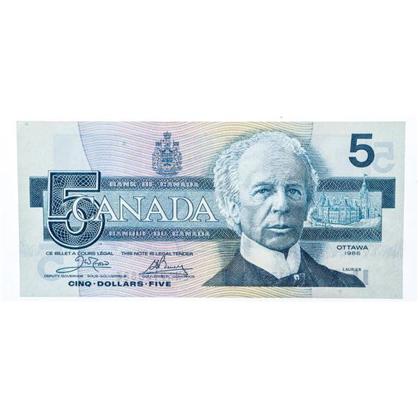 Bank of Canada 1986 $5 CH (ENA)