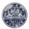 Image 1 : 1963 Canada Silver Dollar PL66 ICCS1