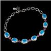 Image 1 : Natural Paraiba Blue Opal Bracelet