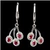 Image 1 : Natural Pigeon Blood Red Ruby Earrings