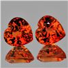 Image 1 : Natural Intense Orange Sapphire Pair {Flawless-VVS}